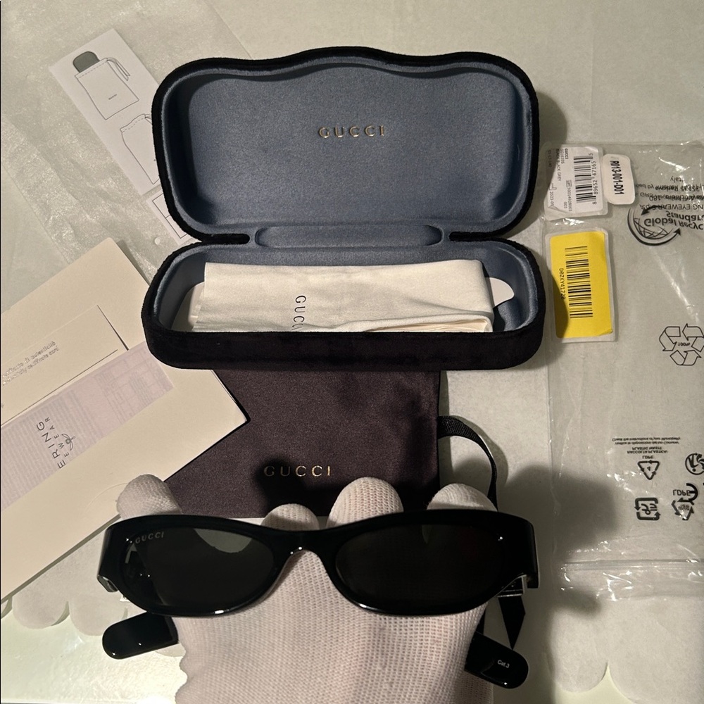 NWT GUCCI GG1635S Black Cat-Eye Sunglasses (003) 53 - 17 - 140 - Picture 10 of 16
